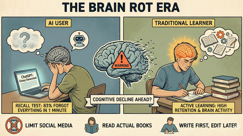 ChatGPT and Brain Rot for learning and memory